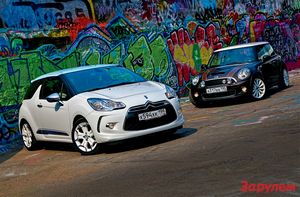 Mini cooper s и citroen ds3 юная гвардия