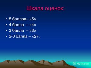 Шкала оценок